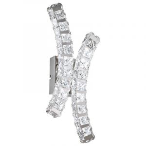 Chromen design wandlamp kristal, Dirk, 12W, 4000K LED