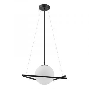 Zwarte retro hanglamp glas, Tjardo