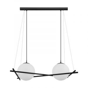 Zwarte retro hanglamp glas, Tjardo