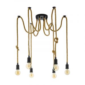 Zwarte industriële hanglamp staal, Simeon
