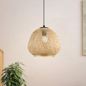 Landelijke hanglamp hout, Nicole
