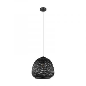 Houten hanglamp zwart, Nicole