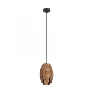 Houten hanglamp bruin, Joyca
