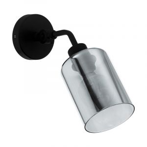 Zwarte moderne wandlamp, Paola, staal