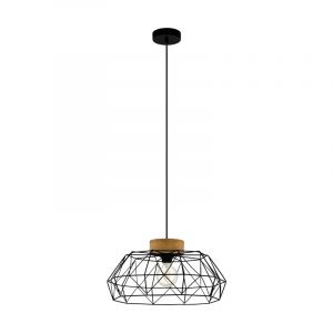 Zwarte industriële hanglamp staal, Joseline