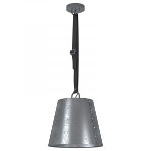 Grijze industriële hanglamp staal, Maichel
