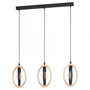 Landelijke hanglamp hout, Angeline