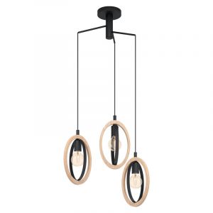 Landelijke hanglamp hout, Angeline