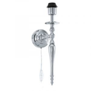 Nikkelen design wandlamp zonder kap aluminium, Mason, met schakelaar