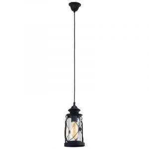 Zwarte vintage hanglamp glas, Abetone