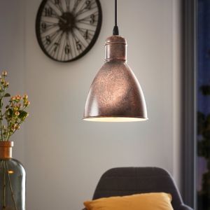 Koperen landelijke hanglamp metaal, Lavinio