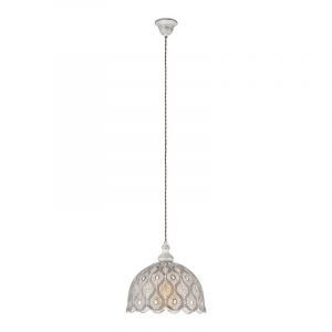Witte oosterse hanglamp staal, Abdelrahman