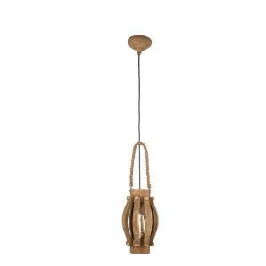 Houten hanglamp bruin, Adriano
