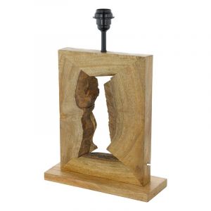 Landelijke tafellamp Kick Hout Bruin