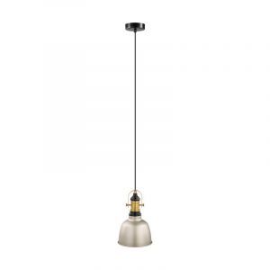 Nikkelen retro hanglamp metaal, Alain