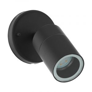 Zwarte buitenlamp Jaydae, staal, IP44