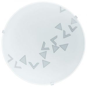 Witte plafonnière glas, Bada, driehoeken