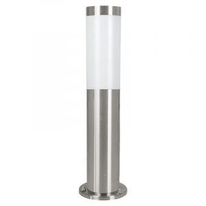 Zilveren buitenlamp kunststof, Carlein, IP44