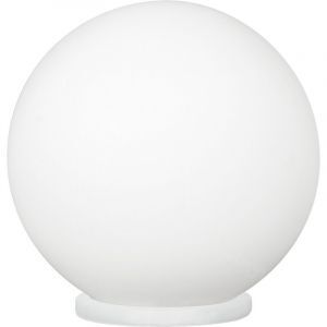 Zilveren tafellamp glas, Dave, met schakelaar