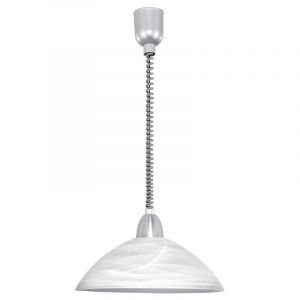 Witte klassieke hanglamp glas, Brandon