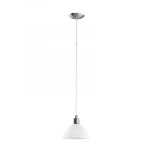Witte design hanglamp glas, Lariana