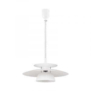 Witte design hanglamp staal, Lariana