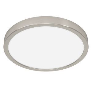 Nikkelen plafonnière kunststof, Geraldo, 20,5W, 3000K LED