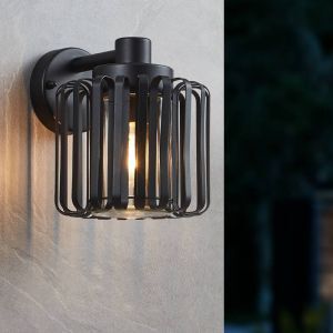 Zwarte industriële buitenlamp aluminium, Rebecca, IP65
