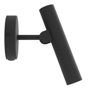 Zwarte moderne wandlamp aluminium, Aleyna, 5W, 3000K LED, met schakelaar