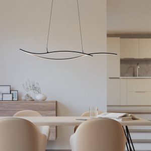 Zwarte design hanglamp staal, Tevin, 20W, 4000K LED