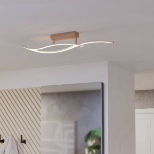 Bruine design plafondlamp staal, Tevin, 12W, 4000K LED