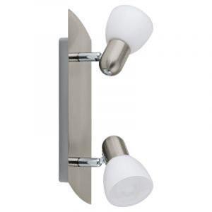 Nikkelen plafondspot Niene, staal, 2 lampen