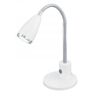 Witte tafellamp metaal, Said, met schakelaar