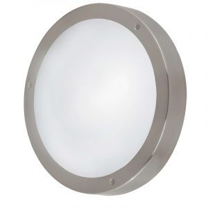 Zilveren buitenlamp glas, Bob, IP44