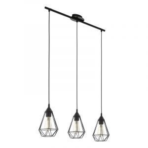 Zwarte industriële hanglamp metaal, Costel