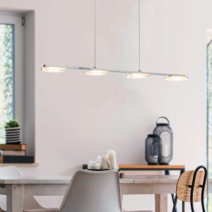 Chromen moderne hanglamp kunststof, Pace, 5W, 3000K LED