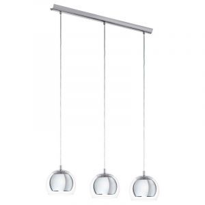 Chromen design hanglamp glas, Iroma