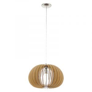 Landelijke hanglamp hout, Bergama
