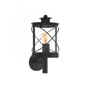 Zwarte buitenlamp kunststof, Alisia, IP44