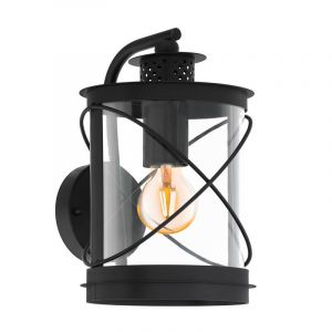 Zwarte buitenlamp kunststof, Alisia, IP44