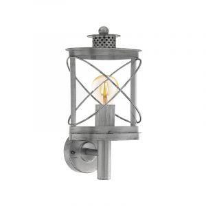 Zilveren buitenlamp kunststof, Alisia, IP44