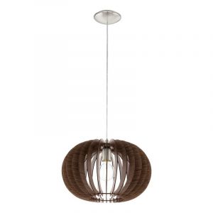 Bruine landelijke hanglamp hout, Kiran