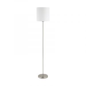 Witte moderne vloerlamp stof, Abano, met schakelaar