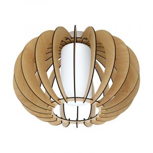 Landelijke plafondlamp hout, Kiran