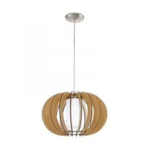 Landelijke hanglamp hout, Kiran, 40 cm