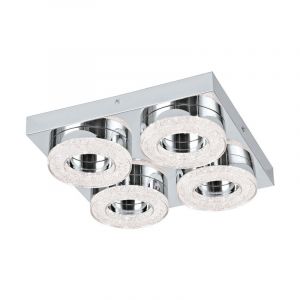 Chromen moderne wandlamp kunststof, Arjo, 4W, 3000K LED