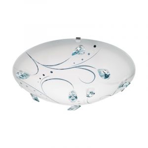 Witte plafondlamp glas, Arsalan, 16W, 4000K LED