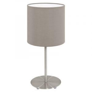 Taupe moderne tafellamp stof, Abano, met schakelaar