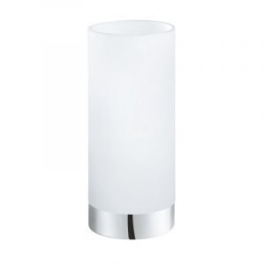 Chromen moderne tafellamp glas, Asiye, met schakelaar