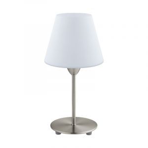 Nikkelen moderne tafellamp glas, Asiye, met schakelaar